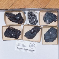 Wholesale Flat 6 pieces Metallic Gray BOURNONITE Crystals France @$14 for sale Wholesale Flat 6 pieces Metallic Gray BOURNONITE Crystals France @$14 for sale