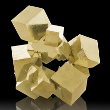 4.3" Interlocked Cluster of12 Sharp Cubic PYRITE Crystals to 2.1" Spain for sale 4.3" Interlocked Cluster of12 Sharp Cubic PYRITE Crystals to 2.1" Spain for sale