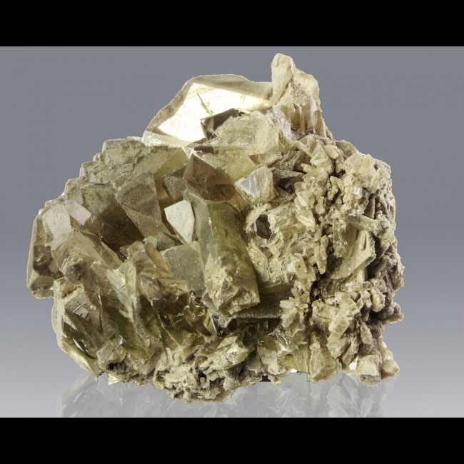 6.1" Linwood Mine BARITE Baryte ClearChiselTip Terminated Crystals Iowa