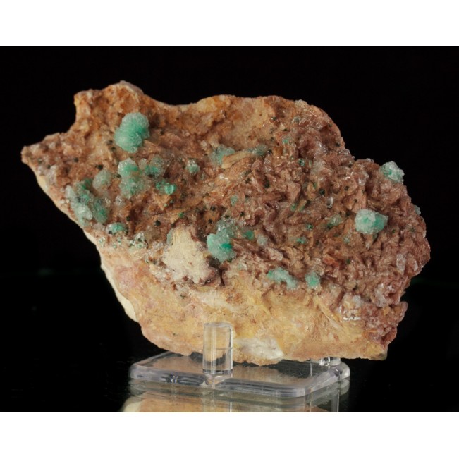 4.7" Turquoise Blue ROSASITE Bright Sparkly Crystals w-SELENITE Morocco for sale