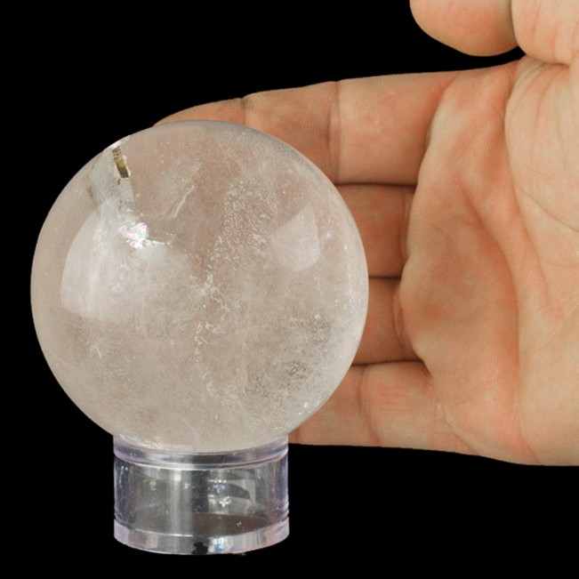 2.8" Smooth Clear QUARTZ CRYSTAL BALL Minas Gerais Brazil for sale