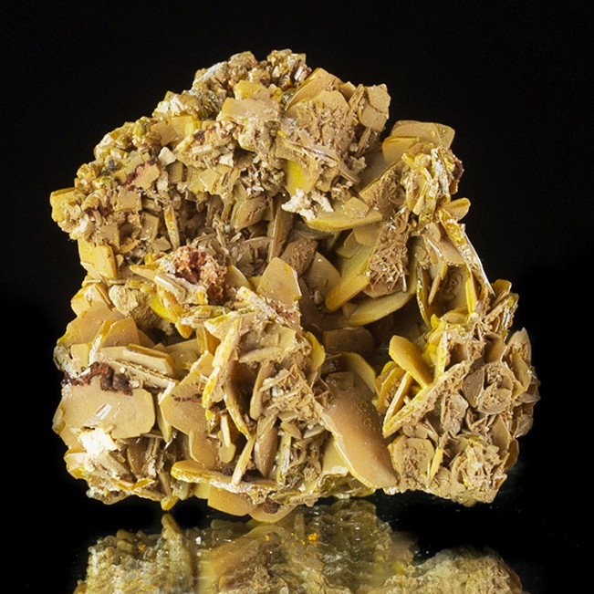 2.5" ButterscotchYellow WULFENITE Fine Tabular Crystals Mezica Slovenia for sale