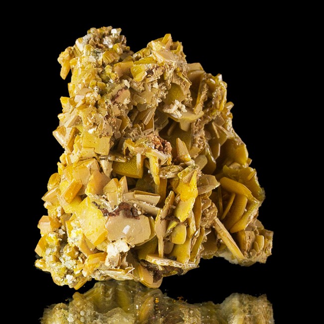 2.5" ButterscotchYellow WULFENITE Fine Tabular Crystals Mezica Slovenia for sale