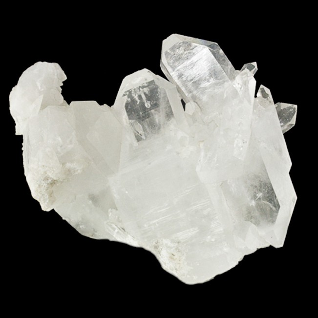 4" SharpGemmy FADEN QUARTZ Crystal Group w/Multiple WhiteLines Pakistan for sale