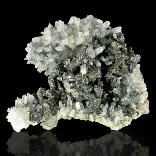 3.8" Lustrous SilverGray GALENA Crystals w/Cl...