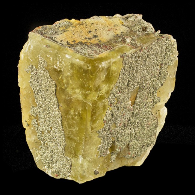 3.8" Gemmy YELLOW FLUORITE Cubic Crystals with Golden PYRITE Morocco for sale