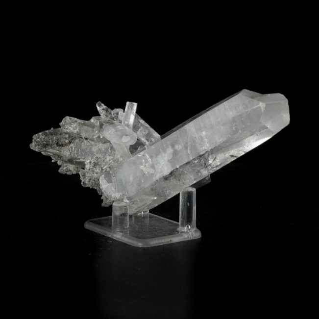 5.9" TIBETAN QUARTZ Crystals to 4.6" w/Carbon Inclusions on Matrix for sale