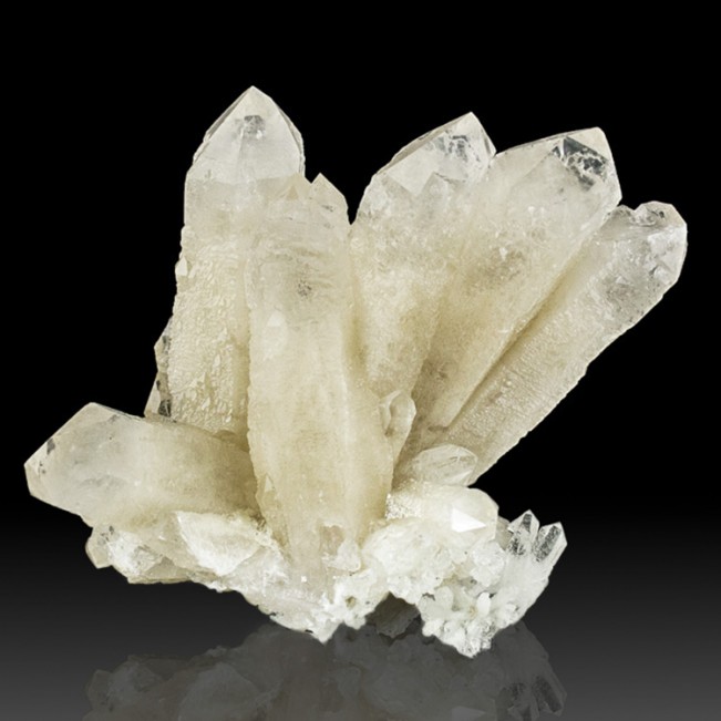 3.5" ELESTIAL QUARTZ Crystal Group Sharp Clear Terminations Mongolia for sale