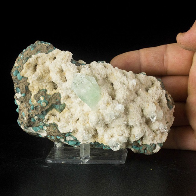 4.6" Sharp Gemmy APOPHYLLITE Large Sharp Crystals on Matrix India for sale
