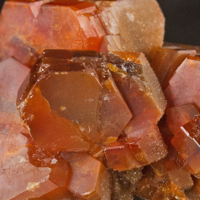 1" Vivid Deep Red VANADANITE Sharp Crystals to .7" w/Endlichite Morocco for sale