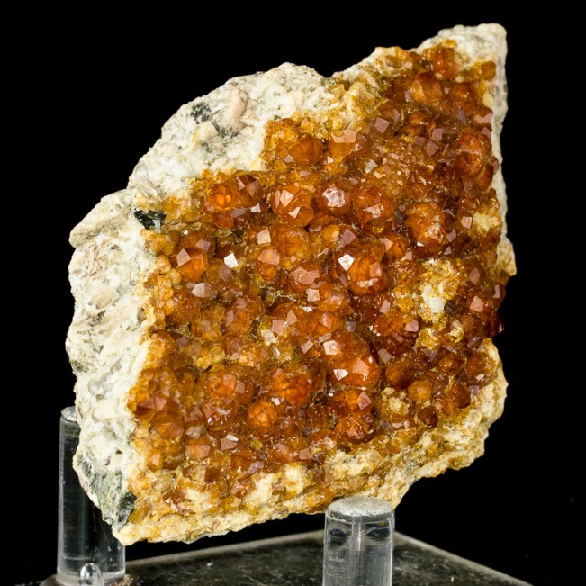 3.1" Sharp Sparkling Tangerine Orange SPESSARTINE GARNET Crystals China for sale