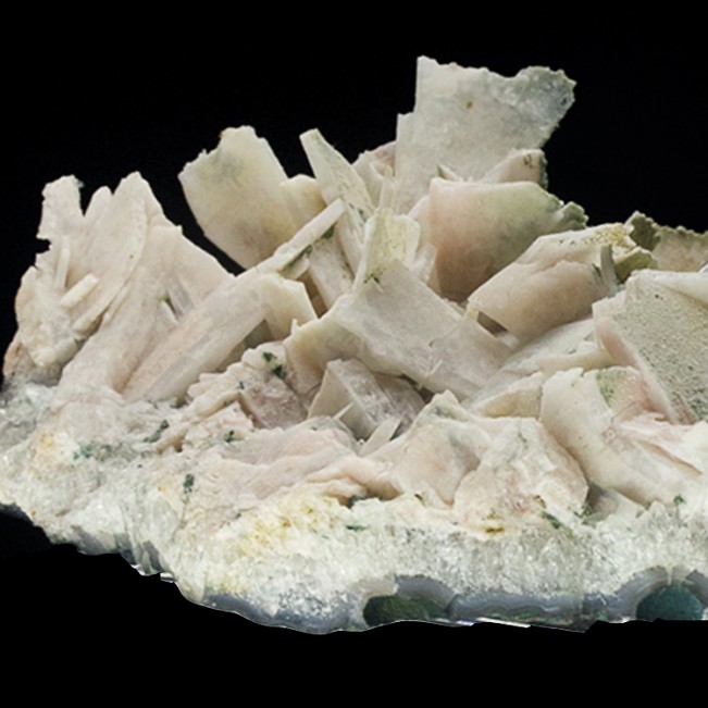 5.4" Pale Pink Bladed QUARTZ PSEUDOS after ANHYDRITE Crystals Brazil for sale