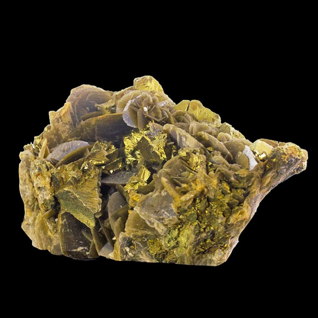 4.5" Metallic Gold CHALCOPYRITE on SIDERITE Crystals NewFind 2013 China for sale