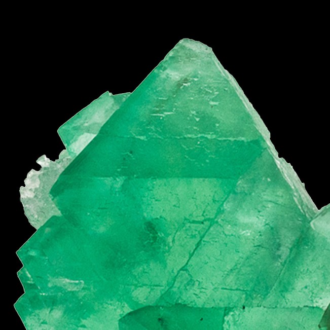 2.7" Brite GemmyGreen FLUORITE Octahedral Crystals Riemvasmaak S.Africa for sale