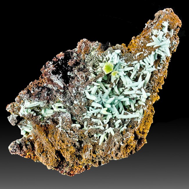 4.6" Turquoise PLUMBOGUMMITE Pseudo after PYROMORPHITE Crystals China for sale