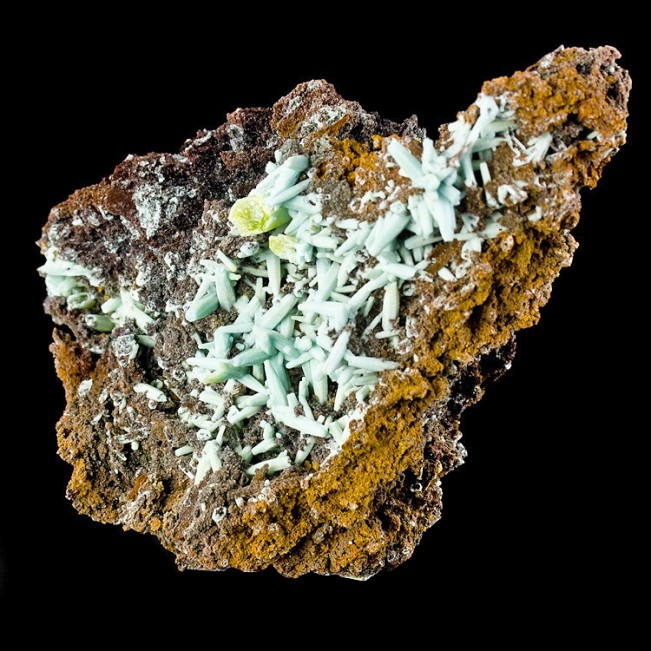4.6" Turquoise PLUMBOGUMMITE Pseudo after PYROMORPHITE Crystals China for sale