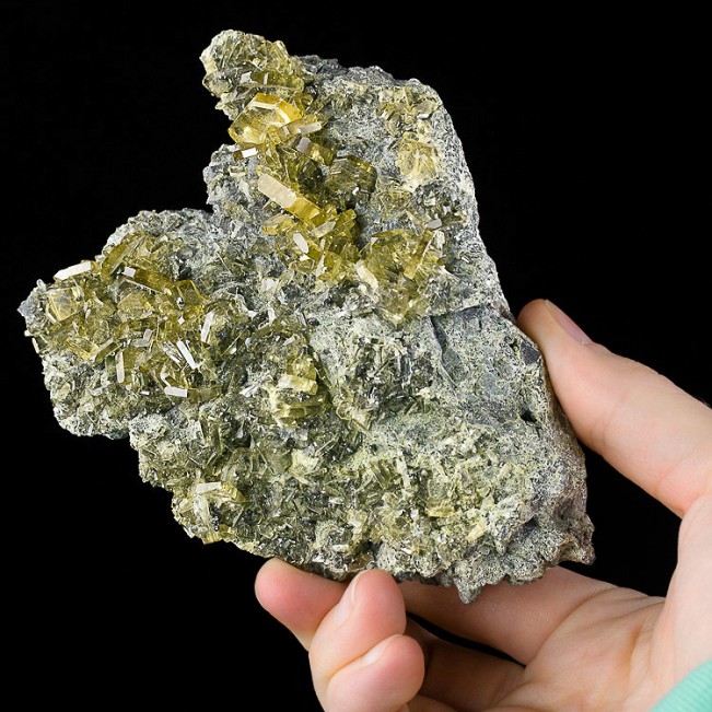 4.8" Rust Bucket Pocket GOLDEN BARITE Crystals to .7" Meikle Mine NV for sale