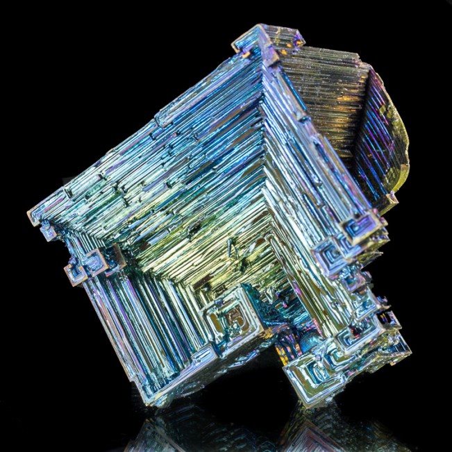 1.9" Hoppered BISMUTH Crystals Brite Metallic BlueMagentaSilver England for sale