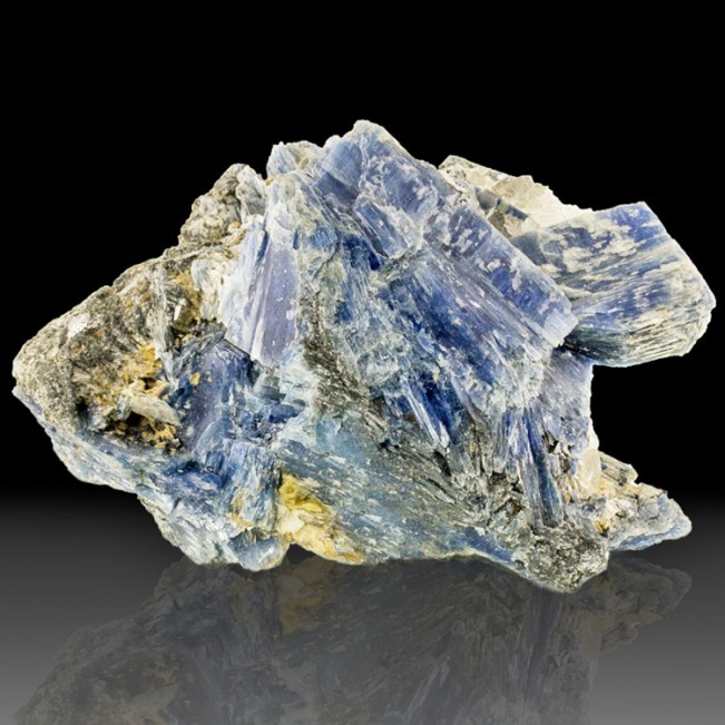 5.8" Bright New Denim Blue KYANITE Big Wide Lustrous Crystals Brazil for sale