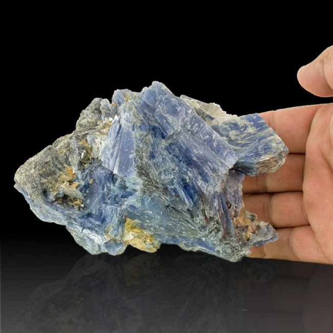 5.8" Bright New Denim Blue KYANITE Big Wide Lustrous Crystals Brazil for sale