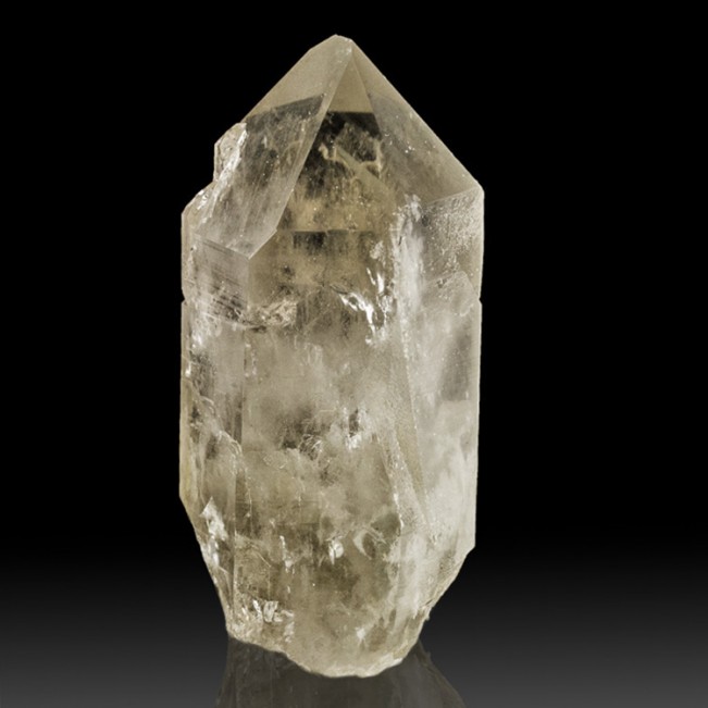 3.3" SMOKY PHANTOM QUARTZ Crystal with White Clay Phantom Inside Brazil for sale