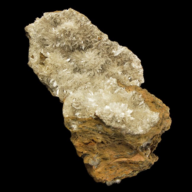 7.8" Mexican HEMIMORPHITE Sharp Clear Crystals 100%Coverage on Limonite for sale