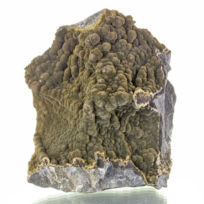 4.6" Dark Green MOTTRAMITE SoftVelvety Botryoidal Crystal Mounds Mexico for sale