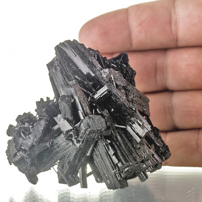 2.8" Shiny MIDNIGHT BLACK TOURMALINE Double Terminated Crystals China for sale