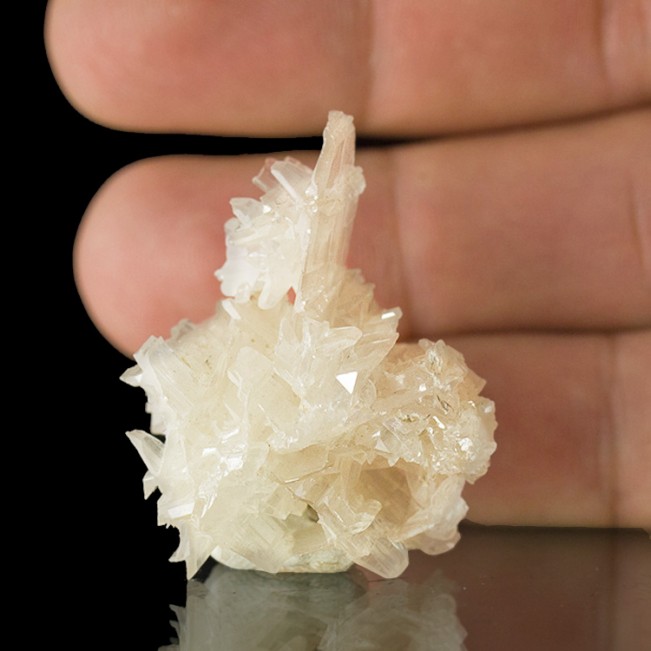 1.3" RETICULATED "SNOWFLAKE" CERUSSITE Clear Sixling Twin Crystals Iran for sale