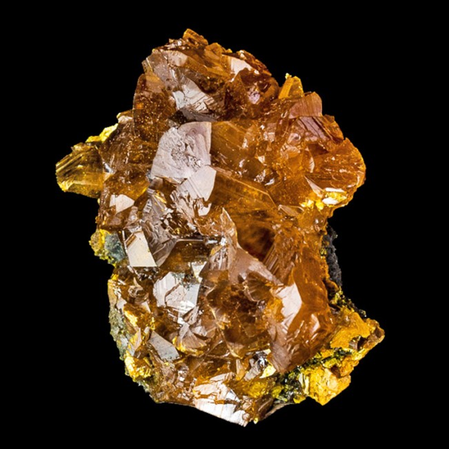 1.7" ORPIMENT Sharp Lustrous Orange Crystals to .8" Twin Creeks NV for sale
