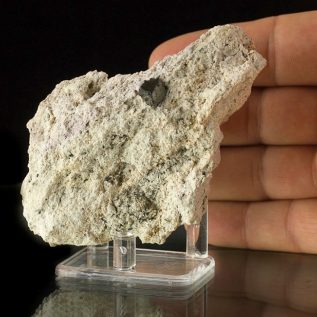 8mm Brilliant Metallic BIXBYITE Cubic Crystal in 4"Rhyolite Matrix Utah for sale