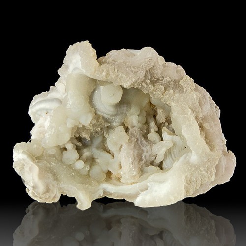 4" BIRD'S NEST CHALCEDONY w/Agate Banding Flu...