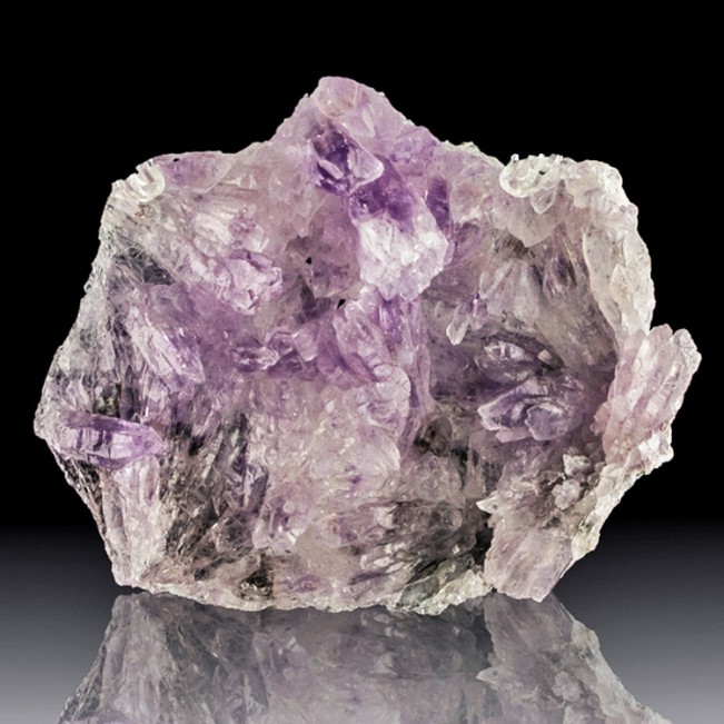4.3" Flower-Like Group of Prismatic AMETHYST Crystals Good Color Brazil for sale