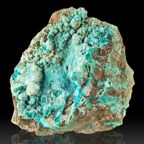 4.2" Bright Turquoise DRUZY CHRSOCOLLA w/r Qu...