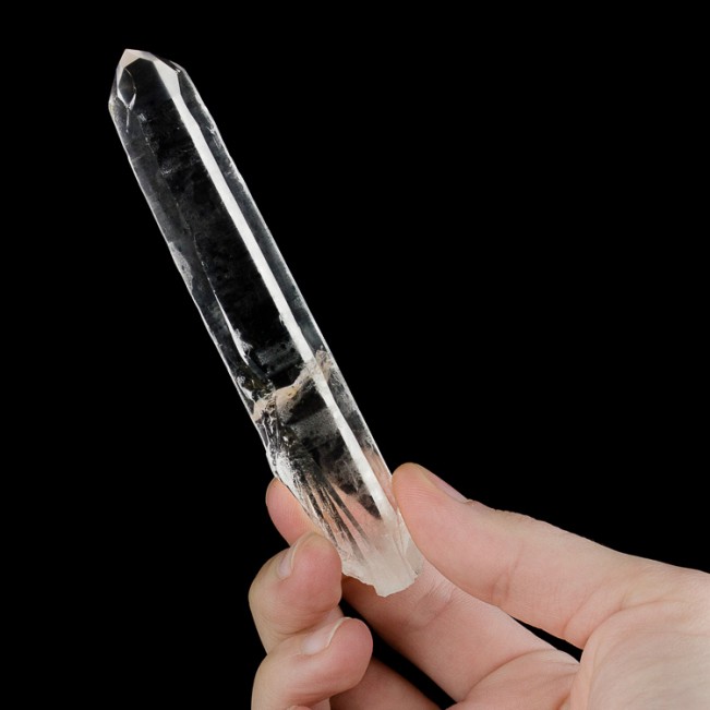 4.5" Long Slender Water Clear Gem QUARTZ CRYSTAL No Damage Brazil for sale 