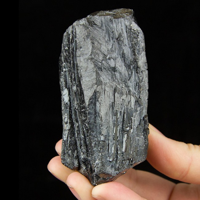 3.2" Jet Black ILVAITE Sharp Shiny Wedge-Shaped Crystal-Mongolia-China for sale