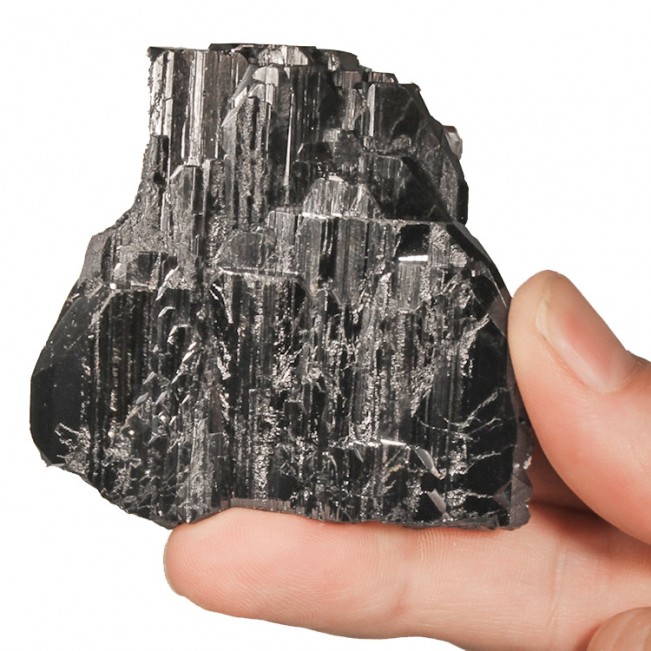 2.1" Shiny Silver Grey FERBERITE (WOLFRAMITE) Crystals+Siderite Portugal for sale