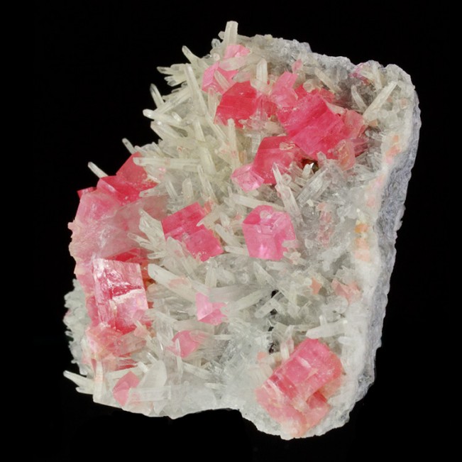 2.3" RosyRed RHODOCHROSITE 15 Crystals +NeedleQuartz Sweet Home Mine CO for sale