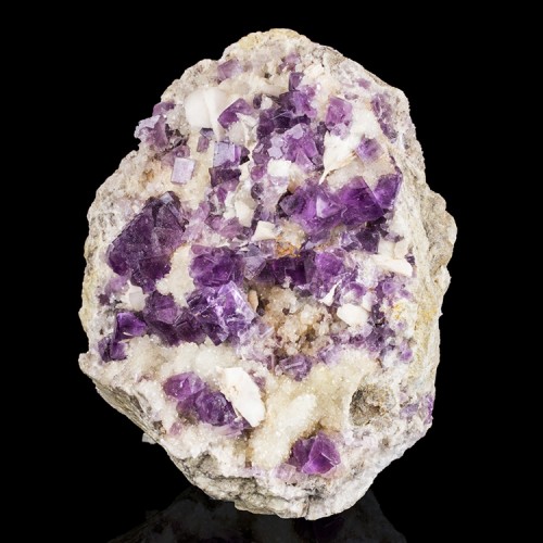 5.4" GlassyPurple FLUORITE Cubic Crystals w/B...