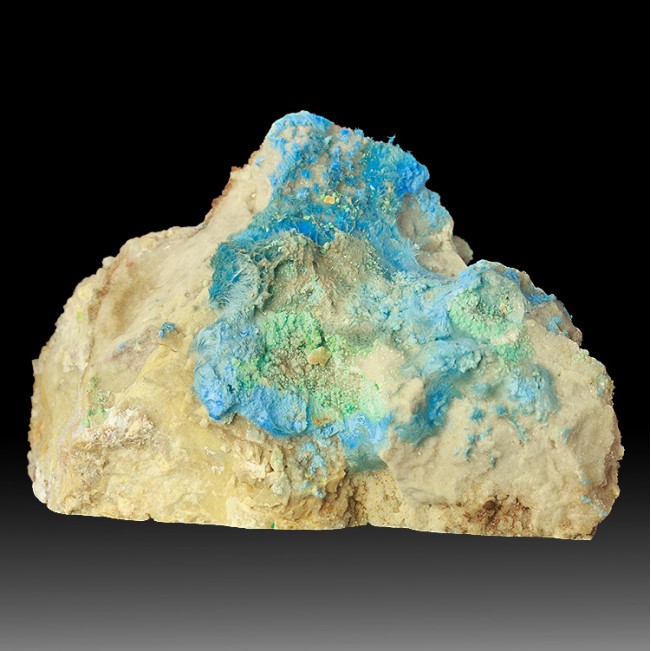 4" Neon Turquoise Blue CYANOTRICHITE Acicular Fuzzy Crystals China for sale