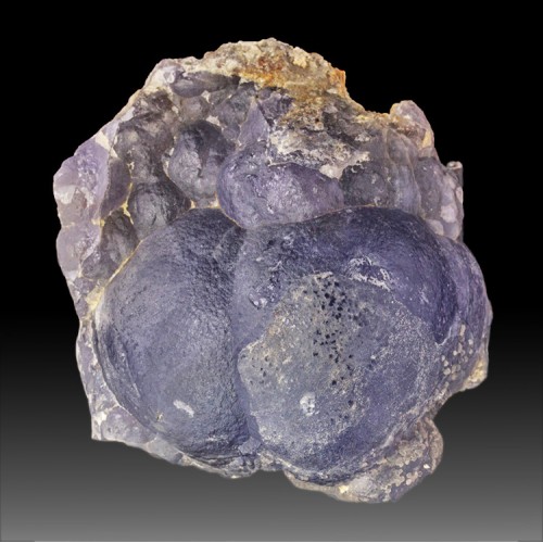 4" Blue Purple BALL FLUORITE Smooth Lustrous ...