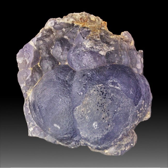 4" Blue Purple BALL FLUORITE Smooth Lustrous Hemisphere Crystals China for sale