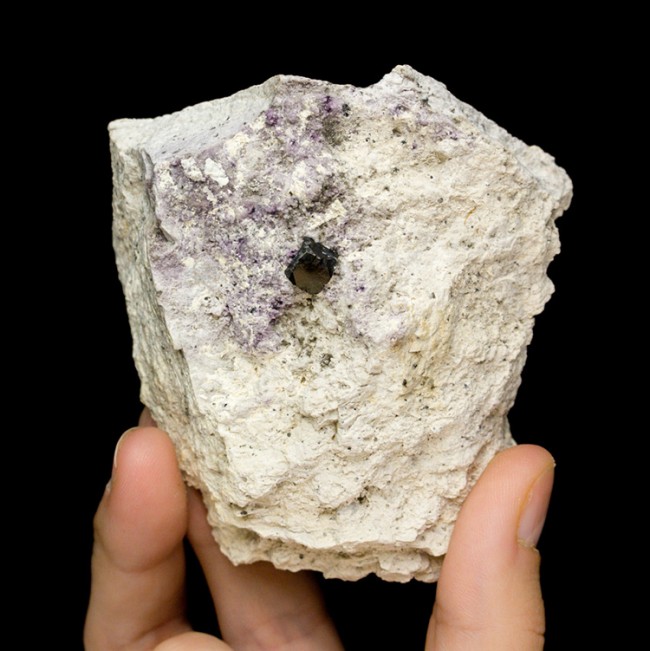3.5" Sharp GrayBlack BIXBYITE Crystal w/Modified Corners In Matrix Utah for sale