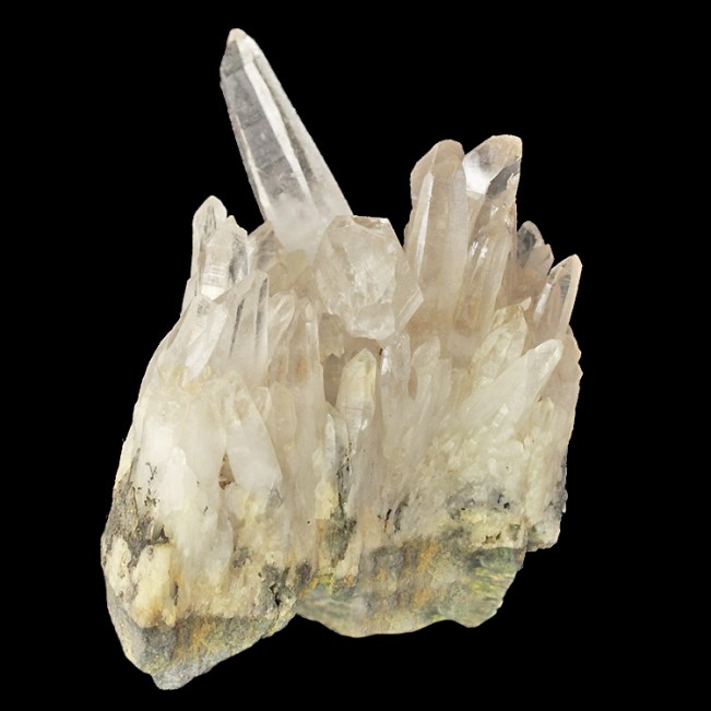 2.4" Sharp Water Clear JAPAN LAW TWIN QUARTZ Crystal on Matrix Peru for sale