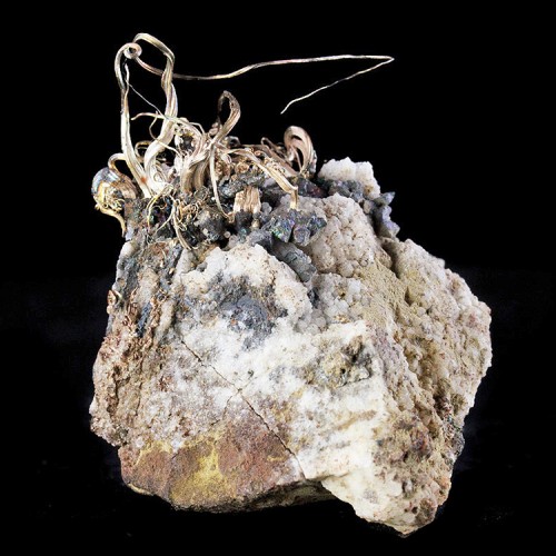1.5" SILVER WIRE Curled Twisting Crystals on ...