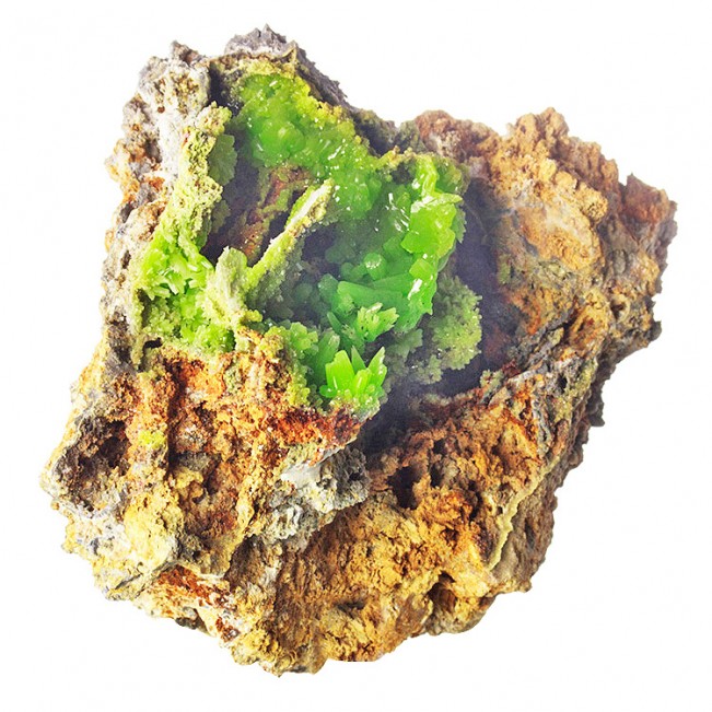 4.3" Flashy Green PYROMORPHITE Crystals Sharp Undamaged Daoping M China for sale