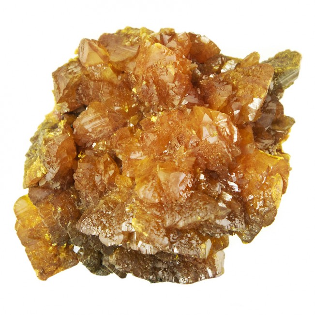 3.1" Cluster of Totally Sharp Orange ORPIMENT Crystals Twin Creeks M NV for sale