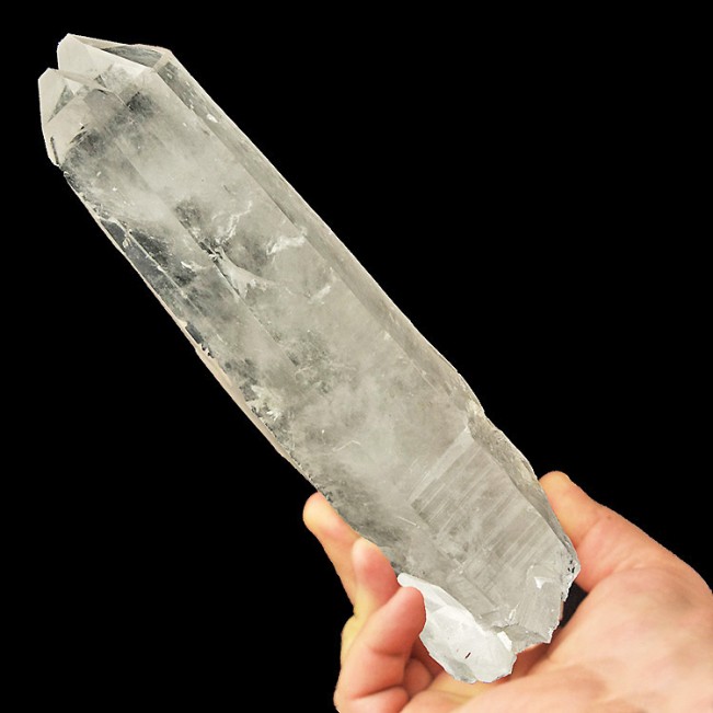 10.4" Very Long WaterClear QUARTZ Crystal with Dual Terminations Brazil for sale