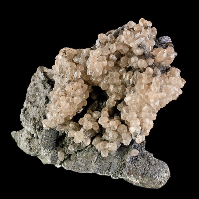 3.2" Pale Pink SMITHSONITE Crystals to 4mm on Matrix Tsumeb Namibia for sale
