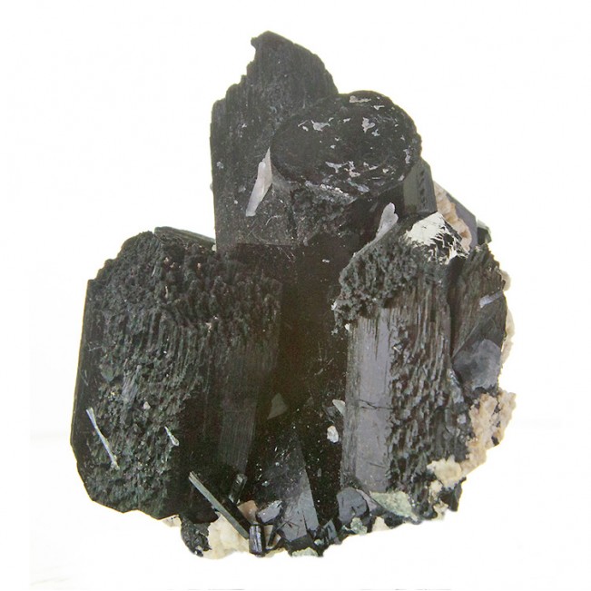 3.2" Multi-Crystal Cluster Jet Black SCHORL TOURMALINE Crystals Namibia for sale